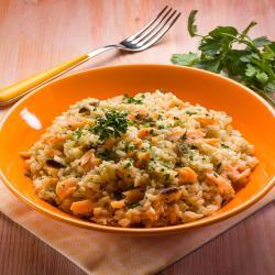 Risotto al salmone affumicato